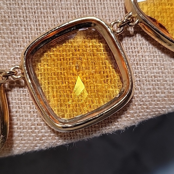 KATE SPADE New York RARE huge GOLDEN CITRINE baubles NECKLACE - Picture 5 of 11